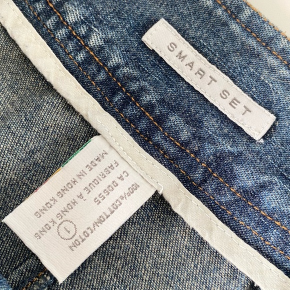 Y2K Denim Skirt w Suede Lace Up Waist - Picture 5 of 6